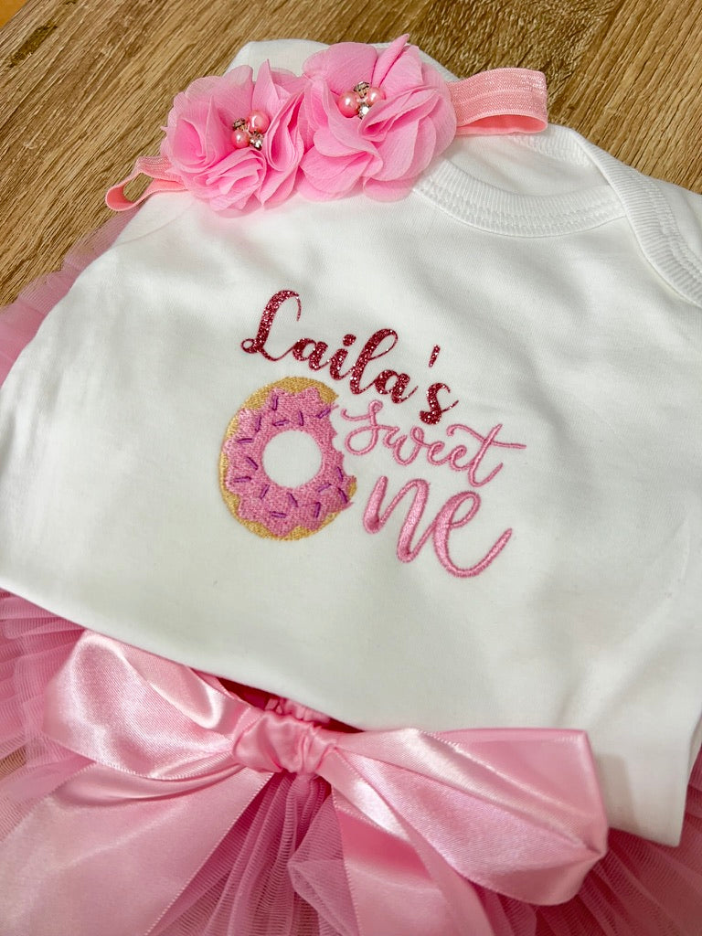 Sweet One Baby Vest and Tutu Set