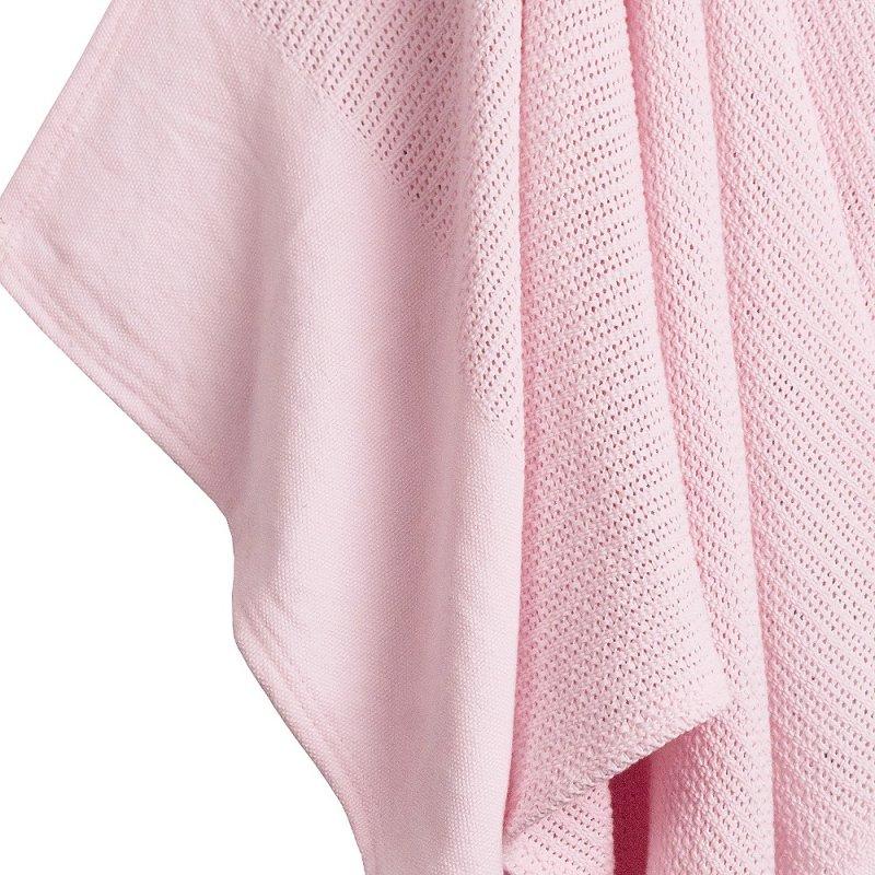 Pink Heavy Waffle Knit Blanket