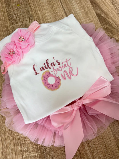 Sweet One Baby Vest and Tutu Set