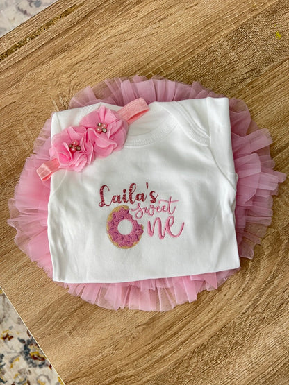 Sweet One Baby Vest and Tutu Set