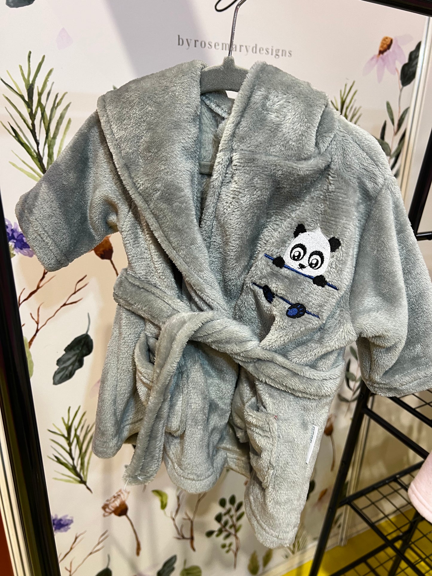 Grey Panda Robe